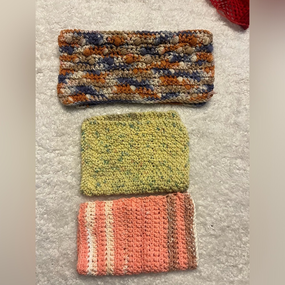 NWOT Hand Crochet Wash Clothes